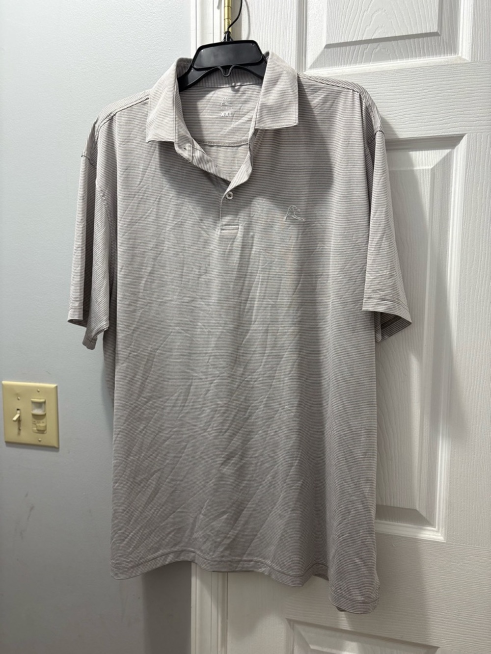 Rhoback The Whaler Heather Stripe Polo Size XXL